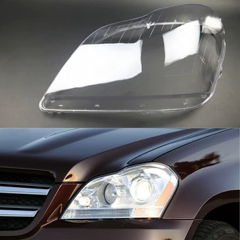 1 ADET Araba far camı Başkanı İşık Lambası Kapak Kabuk için Mercedes Benz X164 GL350 GL400 GL450 GL500 2006-2011