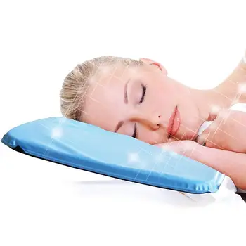 1 adet Yaz Buz Tedavisi Ekle Soğutma Pad PVC Yardım Yastık Chillow Yardım Kas Boyun Mat Vücut Yastık Yastık Masaj Jel Soğuk 