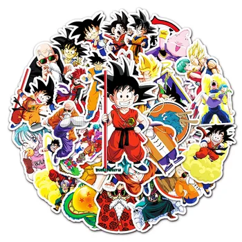 10/30/50 ADET Anime dragon topu Karikatür Çıkartmalar Şekil Goku Vegeta Serin Su Geçirmez Bagaj Kaykay Gitar Dizüstü Modeli Çocuk Oyuncak