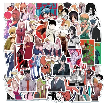 10/30/50 ADET Anime Testere Adam Karikatür Sevimli Karakter Graffiti Sticker Bavul Dizüstü Dekorasyon Oyuncak Toptan
