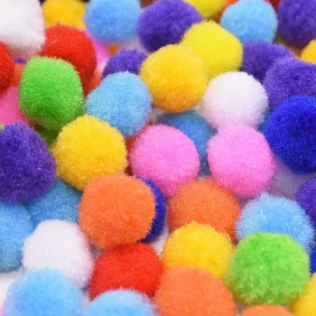 100/200 adet 1.5 cm-2.5 cm Mini Kabarık Topu Peluş Yumuşak Pom Poms Ponponlar Topları El Yapımı DIY Zanaat Dikiş Aksesuarları Ev Partisi Dekoru