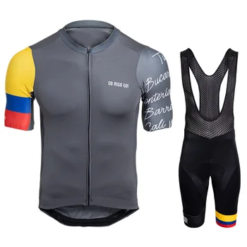 2023 GO Rıgo Go Kolombiya Erkekler Bisiklet Jersey Takımı Bisiklet Gömlek Yaz Kısa kollu Giyim Döngüsü Şort Setleri Ciclismo Maillot