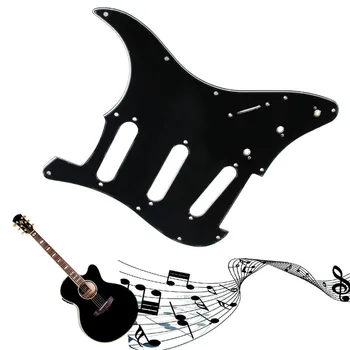3 Kat Elektro Gitar Pickguard Siyah Scratch Plaka Strat Stratocaster Yeni Gitar Parçası Aksesuarları