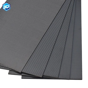 400x500mm Dimi Parlak Mat Gerçek Karbon Fiber Plaka Panel Levha 0.25-2.5 mm Kompozit sertlikli malzeme Kalın güçlendirilmiş beton
