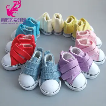 5cm Bebek Ayakkabıları Denim Sneakers el yapımı kumaş sanat bebek, denim Tuval Mini Oyuncak Ayakkabı el yapımı rus bebeği