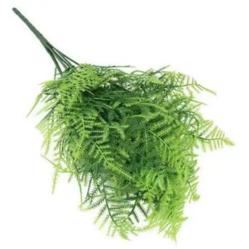 7 Kaynaklanıyor Yapay Kuşkonmaz Fern Çim Yüksek Kaliteli Çalı Çiçek Ev Ofis Yeşil Plastik Dekoratif Bitki Masa Dekorları