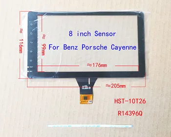 8 inç Dokunmatik Cam Ekran Sensörleri sayısallaştırıcılar Dokunmatik Panel Araba radyo PORSCHE Cayenne Benz İçin HST102T26-R143960 6Pin ZP2449 GT911