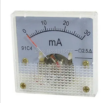 91C4 DC 0-30mA Sınıf 2.5 Doğruluk Analog Ampermetre Ampermetre Ölçer