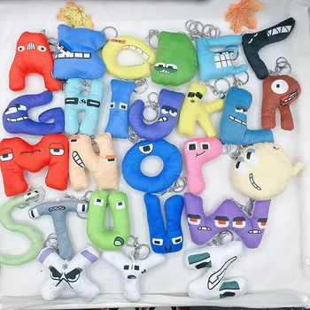 A-Z Alfabe İrfan peluş oyuncaklar Anahtarlık Seti Anime Alfabe İrfan Ama Doldurulmuş Bebek Hayvan Kolye Çocuklar noel hediyesi