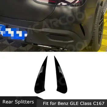 ABS Karbon Görünümlü Araba Arka ÖN TAMPON Ayırıcılar Flaps Önlük Mercedes Benz GLE Sınıf C167 GLE53 AMG Coupe 2020+