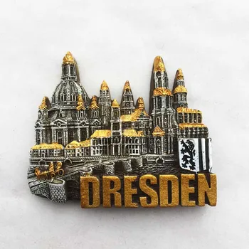 Almanya Dresden landmark bina turistik hediyelik manyetik çıkartmalar buzdolabı çıkartmalar