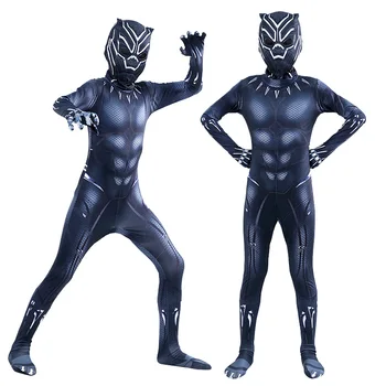 Anime Süper Kahraman Siyah Panter Kostüm Çocuklar Yetişkin Tulumlar Çocuk Cosplay Cadılar Bayramı Partisi Bodysuits Giyinmek