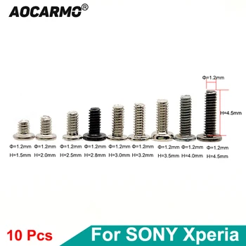 Aocarmo 10 adet / grup Anakart İç Cıvata Orta Çerçeve Vida Sony Xperia 1 / 5X1X5 J9110 J8210 J9210