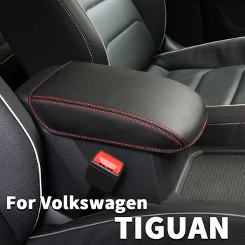 Araba Merkezi Kol Dayama Kutusu Kapağı El Yastık Deri Koruyucu Kapak Dekorasyon Volkswagen Tiguan İçin mk2 2017 18 2019 2020 2021