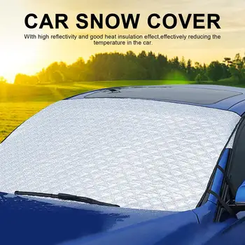 Araba ön cam antifriz kapağı kar engelleme dişli güneş geçirmez ısı yalıtımlı bez otomatik cam pencere kar örtüsü