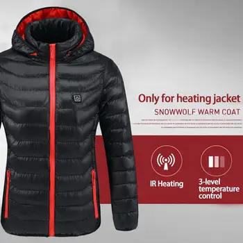 Açık grafen elektrikli ısıtmalı aşağı ceket USB sabit sıcaklık ısıtma karbon Fiber sıcak kış ceket