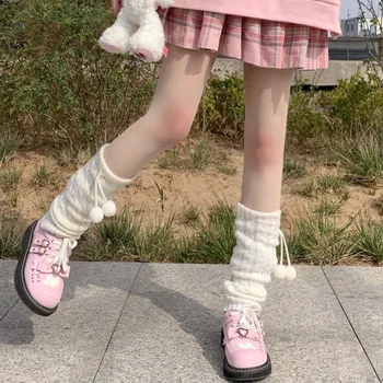 Bacak ısıtıcıları Ayak Bileği İsıtıcı Buzağı Çorap Lolita İsıtıcı Kadınlar Uzun Kadın kış botu Manşet Çorap Diz yüksek çizmeler