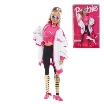 Barbie Moda Spor Puma Pop Ortak Adı Oyuncak 2019 60Th Yıldönümü İmza Klasik Koleksiyonu Bebek Oyuncak Kızlar için Hediye DWF59