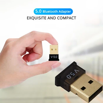Bluetooth USB 5.0 Adaptörü Verici Bluetooth Alıcısı Ses Kablosuz USB Adaptörü Genişleme Araba Oto Bilgisayar PC Laptop için