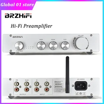 BRZHIFI L1 Preamplifikatör ses amplifikatörü Çift Op Amp HıFı Kategori A Amp Bluetooth Tiz Bas Bağımsız Ton Ses Kontrolü