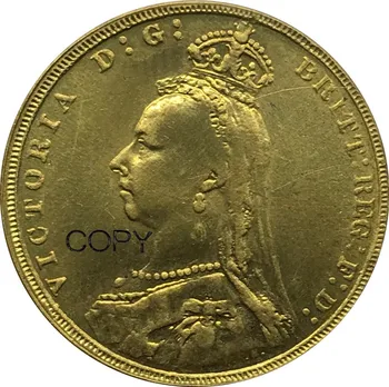 Büyük Britanya 1 Egemen Victoria 2nd portre 1889 Pirinç Metal Kopya Paraları