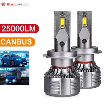 Csp LED H7 H4 HB4 9006 HB3 9005 H11 LED far lambaları turbo Arabalar için Led Kamyon kamyon 12V 24V Canbus 25000 Lümen