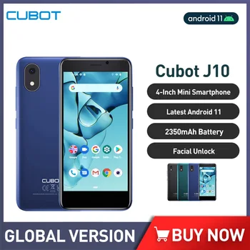 Cubot J10 Android 11 Smartphone 4 İnç 3G MİNİ Akıllı Telefon 1GB 32GB Dört Çekirdekli Cep Telefonu 2350mAh Çift Nano SIM 5MP Arka Kamera