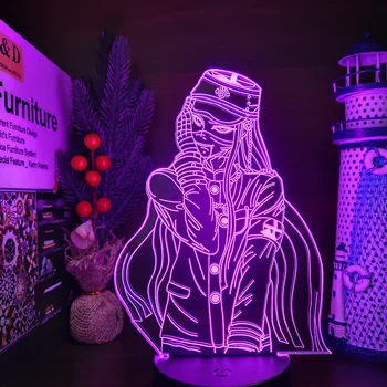 Danganronpa Korekiyo Shinguji 3D Led anime ışık lambası Illusion Gece lambası Led renk değiştiren masa lambası noel hediyesi