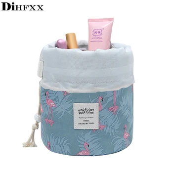 DIHFXX Kadın Tembel İpli Kozmetik Çantası Moda Seyahat Makyaj çanta düzenleyici Makyaj çantası çanta Tuvalet Güzellik Kiti