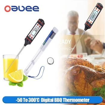 Dijital BARBEKÜ Termometre Mutfak Pişirme Gıda Et Probu - 50 İla 300'C Anında Oku fırın termometresi Araçları prob termometre