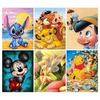 Disney 5D Elmas Nakış Satış Fantezi Çizgi Film Karakteri Elmas Boyama Çapraz Dikiş Kiti Taklidi Mozaik Ev Dekor