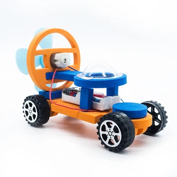 DIY Elektrikli Yarış Araba Modeli Yapı Setleri Oyuncaklar Çocuklar Çocuklar İçin Okul Teknoloji Bilim Öğrenme Eğitici Oyuncaklar Hediye KÖK