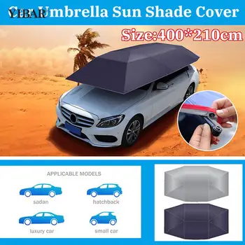 Evrensel araba güneş gölge şemsiye kapak çadır bezi UV Koruma Su Geçirmez 4X2. 1M