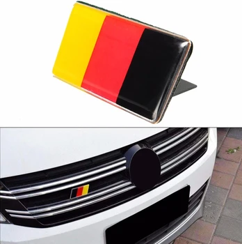 Evrensel Araba Sticker Ön İzgara Tampon Alman Bayrağı Amblemi Izgara Rozet Çıkartması Araba dekorasyon çıkartması VW Audi İçin Honda Benz