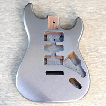 Güzel Gümüş Renk Çamurluk Tarzı Elektro Gitar Gövdesi Bitmiş Gümüş Renk Standart El Yapımı Luthier Malzeme DIY Kiti