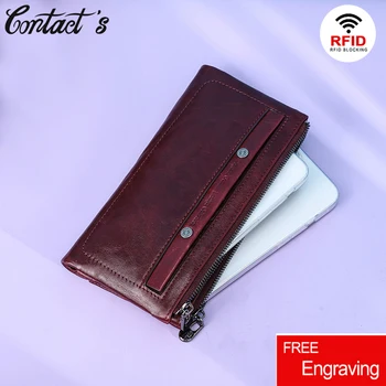 Hakiki Deri Kadın Rfıd Cüzdan Marka tasarımcı kart çantası Debriyaj Kadın cep telefonu cüzdanı Para Klip Cüzdan Carteira Feminina