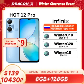 Infinix Sıcak 12 Pro NFC X668C Küresel Sürüm Smartphone 6.6 