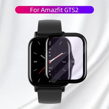 Için Amazfit GTS 2 Mini GTS2 GTS2e Bip U Pro Yumuşak Fiber Cam koruyucu film Kapak Smartwatch Ekran Koruyucu Kılıf