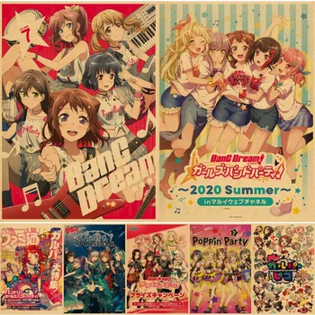Japon Anime Retro Patlama Rüya! Kızlar Grubu Partisi! Tuval sanat posterleri Kreş baskılar Boyama Duvar resmi Bebek Odası Dekorasyon