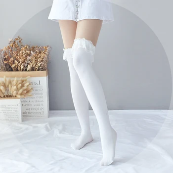 Japon tatlı Lolita lolita diz çorap kız dantel çorap kadife yüksek çorap Bahar