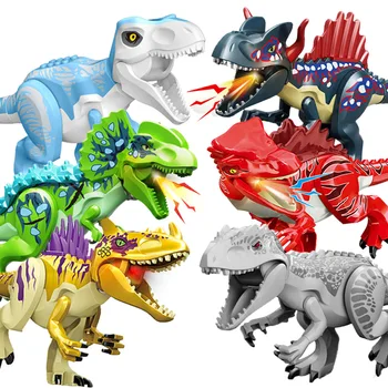 Jurassic Dünya Dinozor Yapı Seti Oyuncak Çocuklar için Featuring T-Rex Karakter Minifigures Macera Yaratıcı Playset Erkek Kız