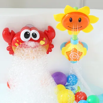 Kabarcık Makinesi Yengeç Kurbağa Müzik Çocuk Banyo Oyuncak Küvet Sabun Otomatik Kabarcık Makinesi Bebek Banyo Oyuncak Çocuklar için