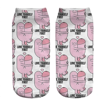 Kadın çorap kawaii Komik Aşk kendinizi ilk Penis Karikatür Çorap Kadın harajuku Mutlu Komik Yenilik kız hediye Çorap kadınlar için