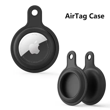 Kapak Apple Airtags Durumda Sıvı Silikon Koruyucu Kabuk Tampon Anti-scratch güz izci Aksesuarları Apple Hava etiketi Anahtarlık