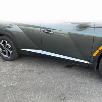 Kapı Gövde Yan Koruyucu ayar kapağı Şeritler Dekorasyon Garnitür Araba Styling Hyundai Tucson için NX4 2021 2022 Dingil Mesafesi 2755mm