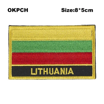 Litvanya Bayrağı yamalar çıkartmalar t-shirt askeri yama ısı transferleri PT0103-R