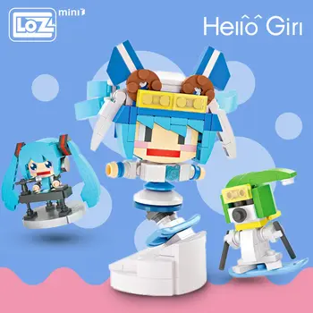 LOZ Mini Blokları Hello Kız Karakter Klavye Büyücü Noel Yapı Taşları Rakamlar Hediye Montaj Modeli DIY Eğitici Eğlenceli