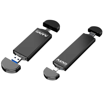 M. 2 SATA Sabit Disk Kutusu USB / Tip-C 2 in 1 HDD Katı Hal Durumda B Anahtar / B&M Anahtar SSD Adaptörü için 2230/2242/2260/2280 SSD Durumda