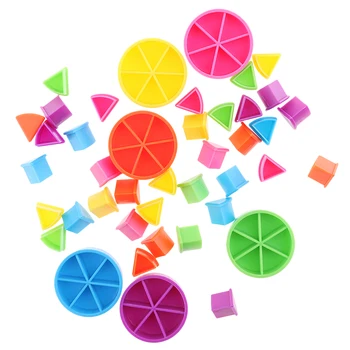 MagiDeal 42 adet / paket Trivial Pursuit Oyun Adet Pasta Takozlar Matematik Kesirler Oyuncaklar Ev Sınıfı Anaokulu Sanat El Sanatları Aracı