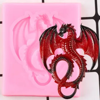 Melek Kanatları Gıda Sınıfı 3D Fondan Kek silikon kalıp Yükselen Ejderha Ters Şekillendirme Çikolata Mutfak Dekorasyon Araçları